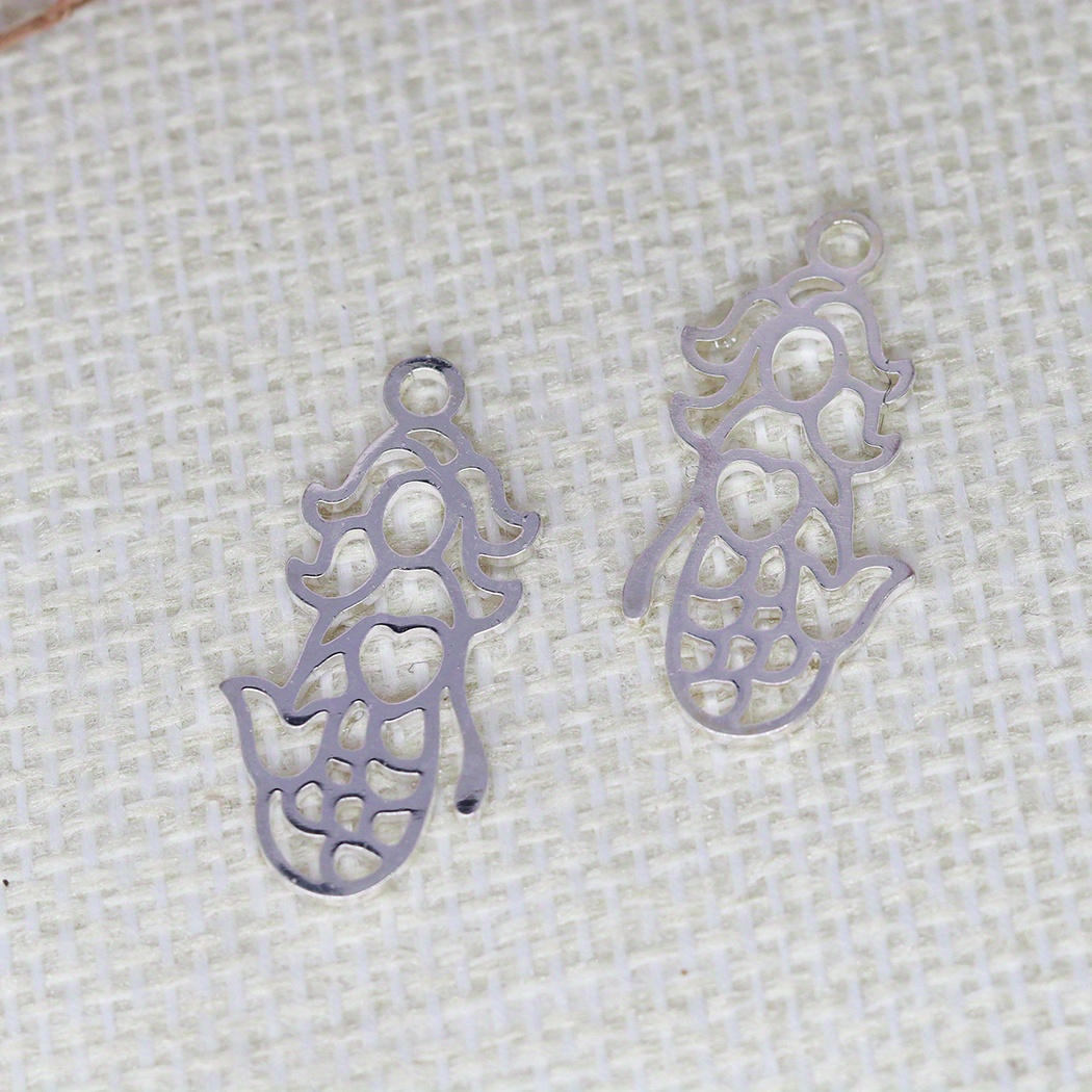 5pcs Mermaid Charm for DIY Jewelry Making